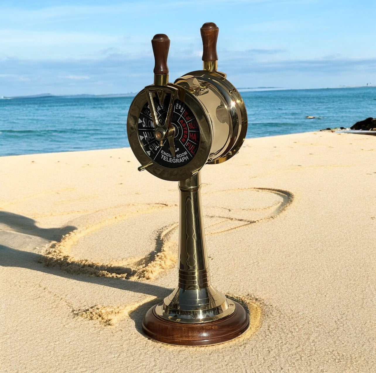 Idea Regalo- Telegrafo di comando in ottone da tavolo