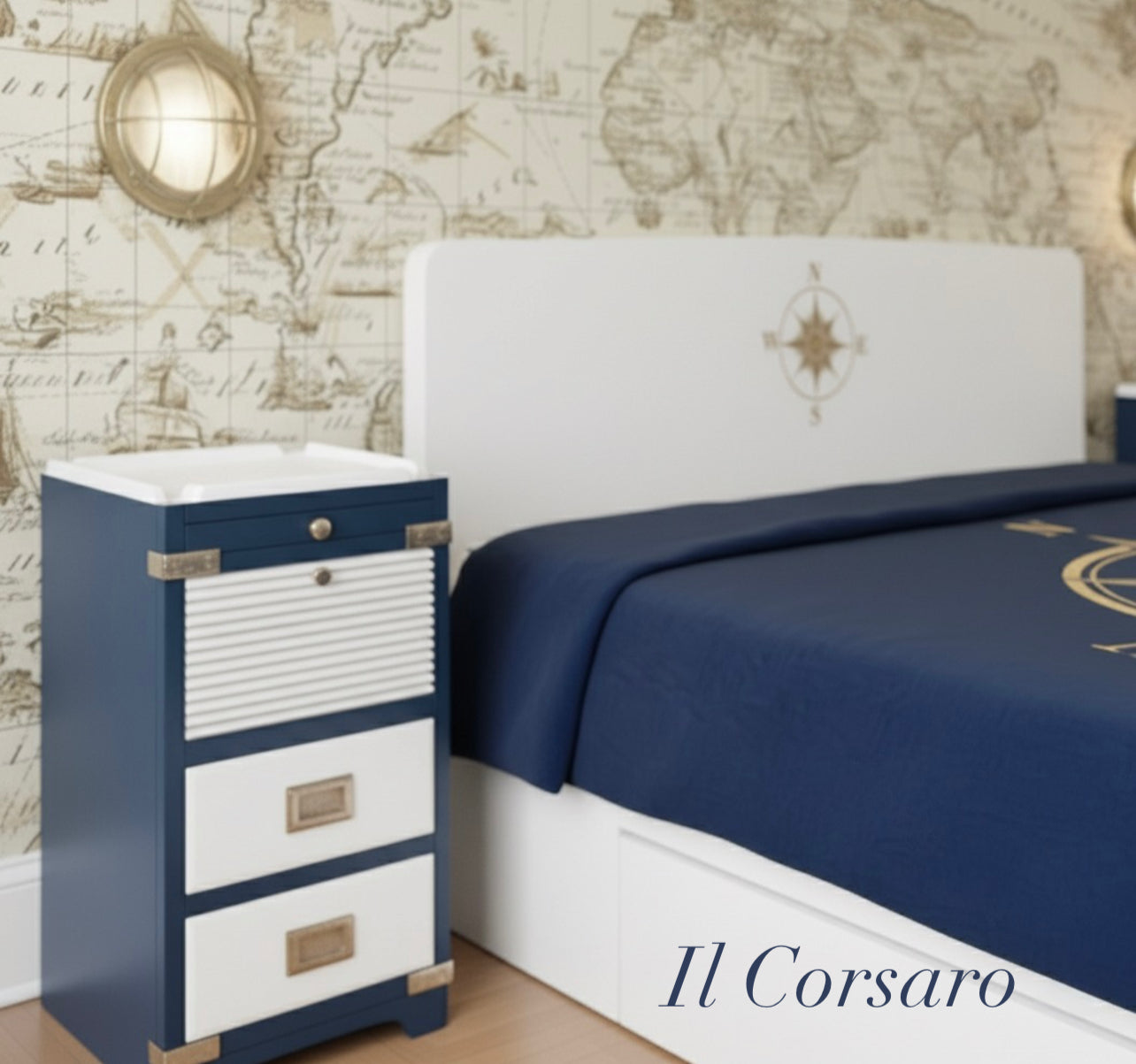 Comodino Stile Marina Linea Mediterraneo