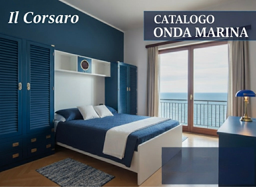 Comodino Stile Marina a due cassetti Linea Mediterraneo