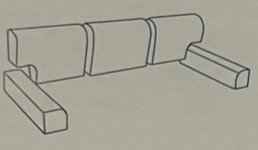 Stile Marina Cuscini per divano letto compreso rivestimento tessuto blu e bianco a righe