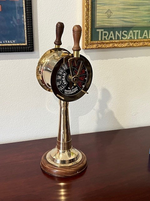 Idea Regalo- Telegrafo di comando in ottone da tavolo