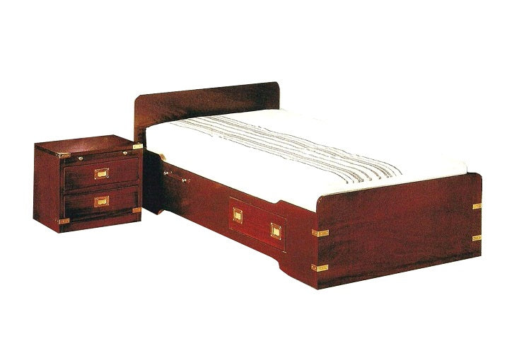 Letto singolo per cameretta stile marina artigianale made in Italy