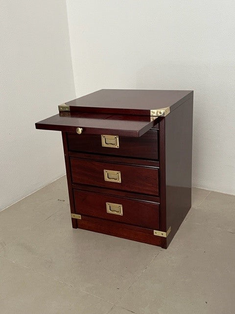 Comodino a tre cassetti stile marina artigianale made in italy