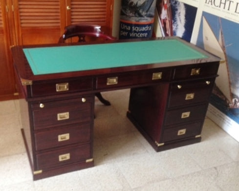 Scrivania modello Royal Navy stile marina artigianale anche su misura con le tue iniziali