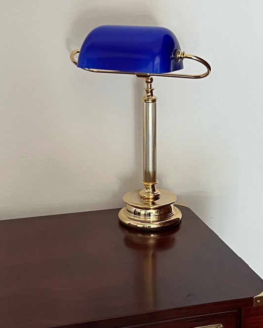 Lampada da scrivania tegola Blu completamente made in Italy