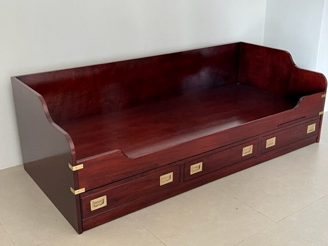 Letto cuccetta stile marina con secondo letto estraibile artigianale made in Italy