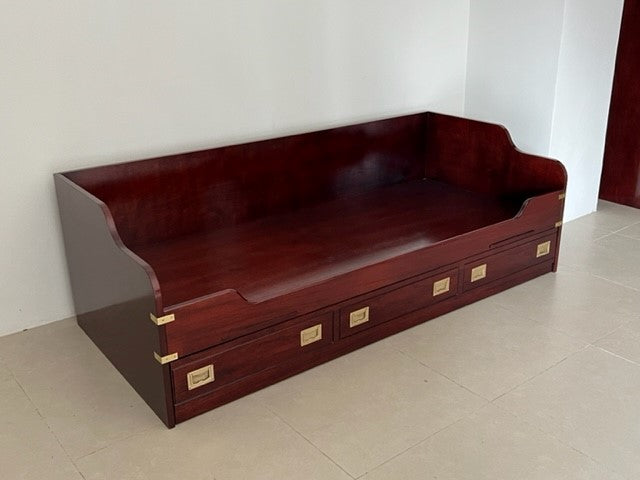 Letto cuccetta stile marina con secondo letto estraibile artigianale made in Italy