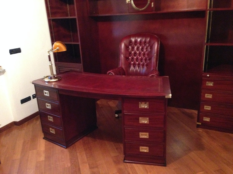 Scrivania artigianale stile marina modello Presidenziale made in italy