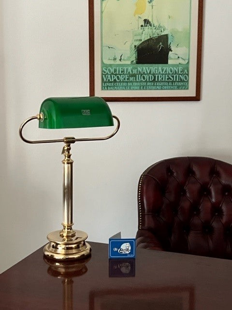 Lampada da scrivania artigianale stile marina made in italy collezione bagno oro