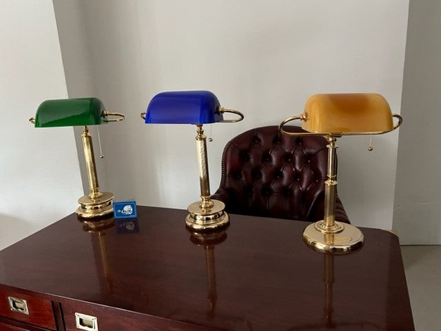 Lampada da scrivania stile marina artigianale collezione bagno oro made in Italy