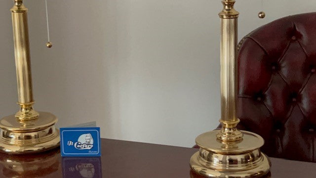 Lampada da scrivania artigianale stile marina made in italy collezione bagno oro