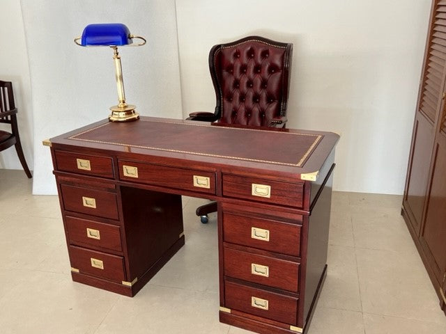 Poltrona Dirigenziale in vera pelle Stile Marina artigianale made in Italy