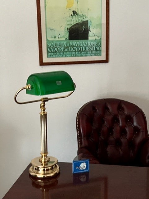 Lampada da scrivania artigianale stile marina made in italy collezione bagno oro