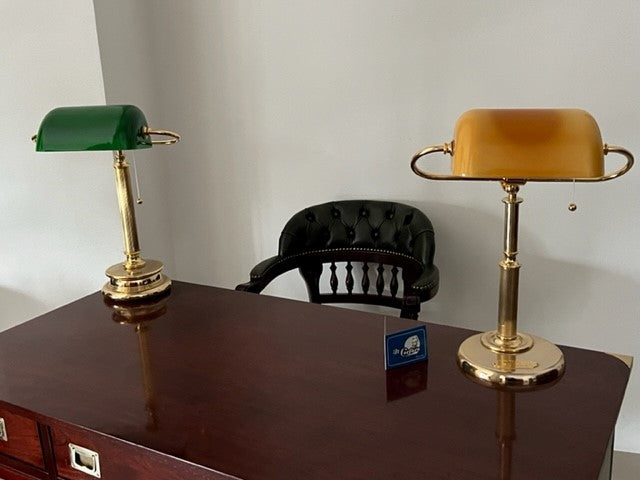 Lampada da scrivania stile marina artigianale collezione bagno oro made in Italy