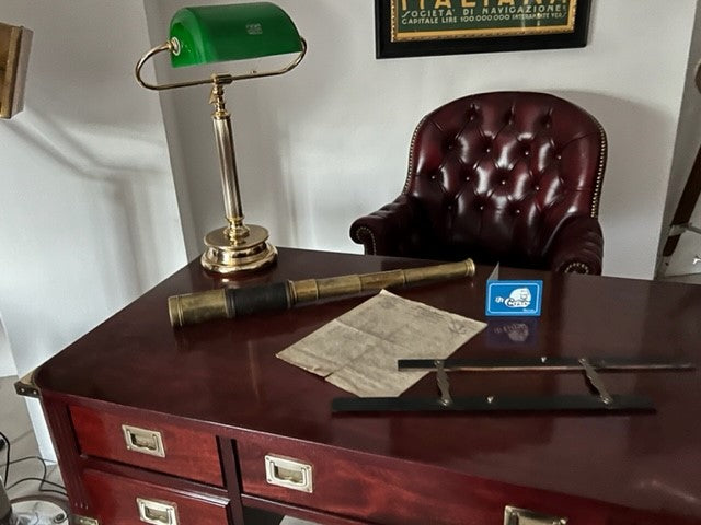 Lampada da scrivania artigianale stile marina made in Italy bagno in oro