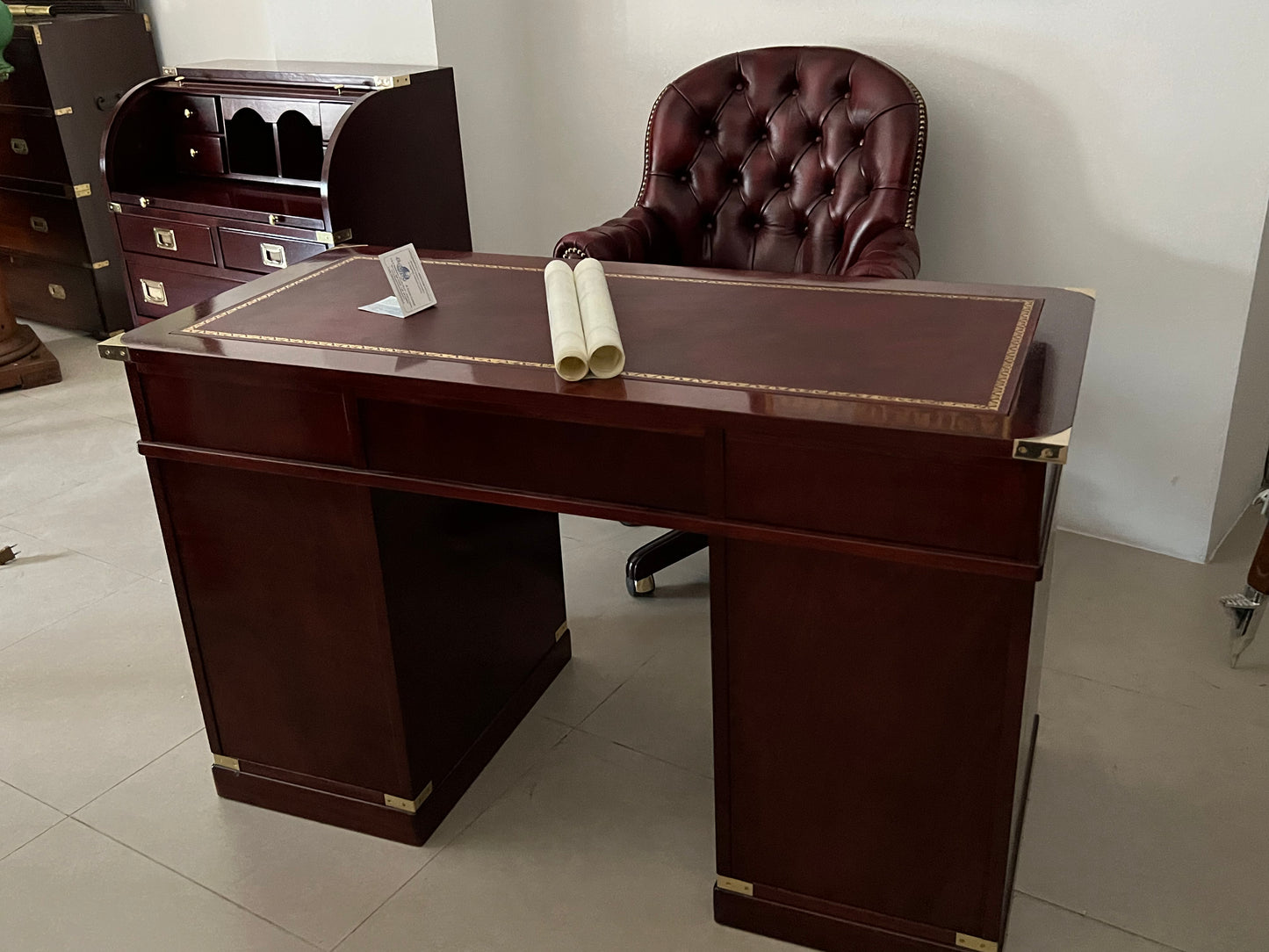 Scrivania del capitano stile marina artigianale dal 1960 Made in Italy