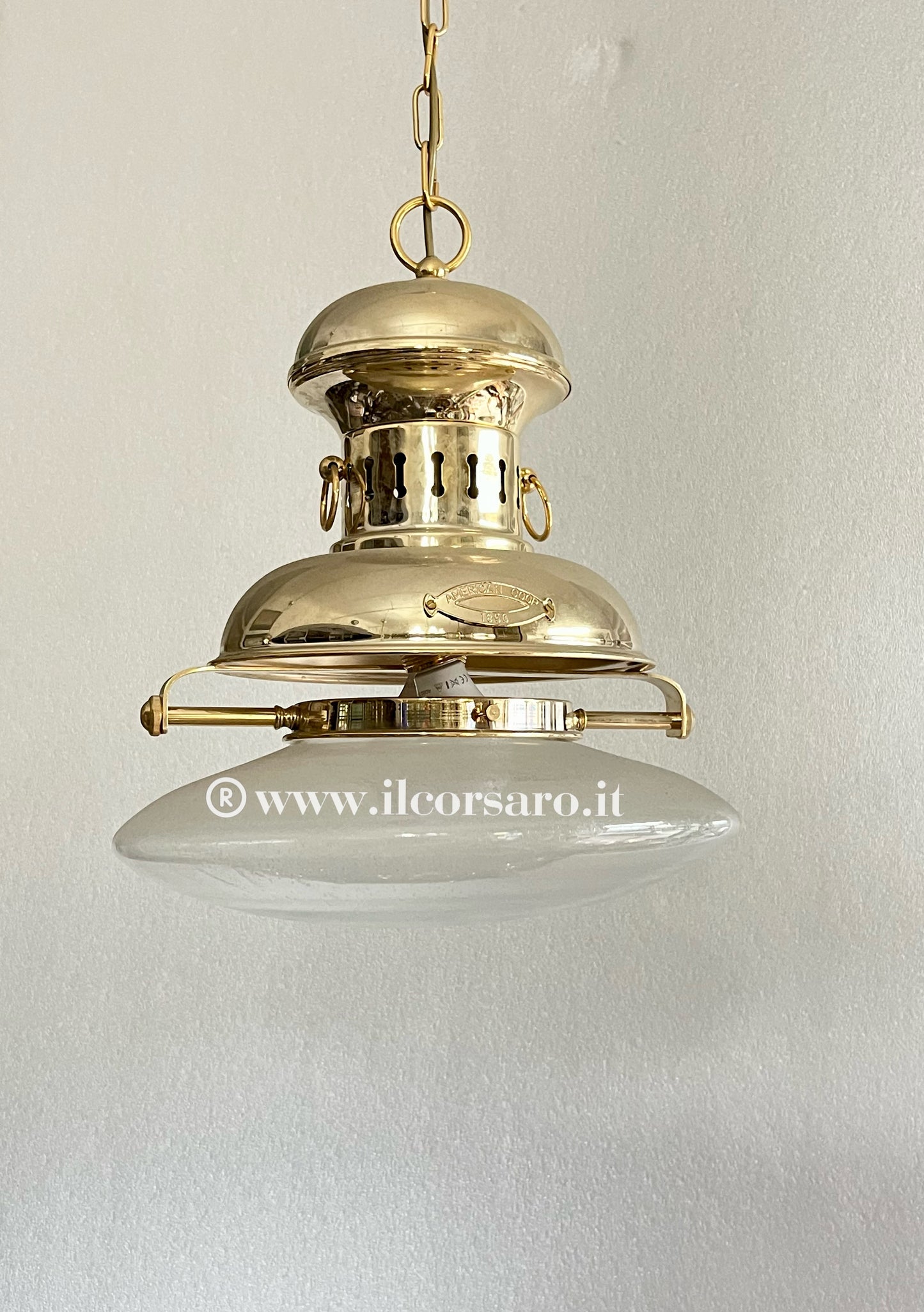 Lampada sospensione modello Fort Worth collezione bagno oro