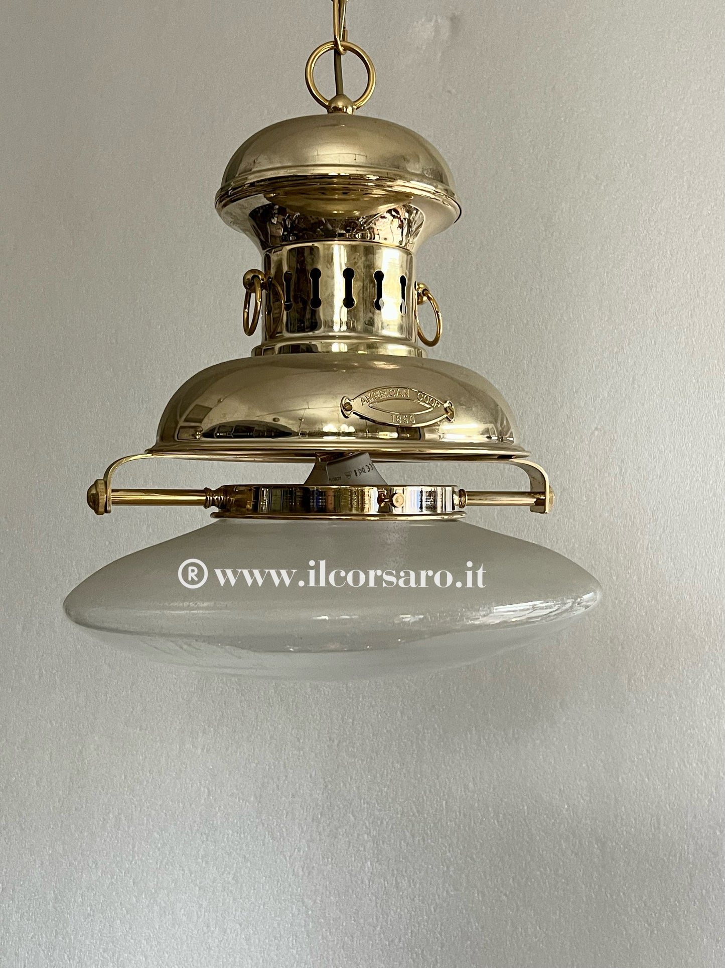 Lampada sospensione modello Fort Worth collezione bagno oro