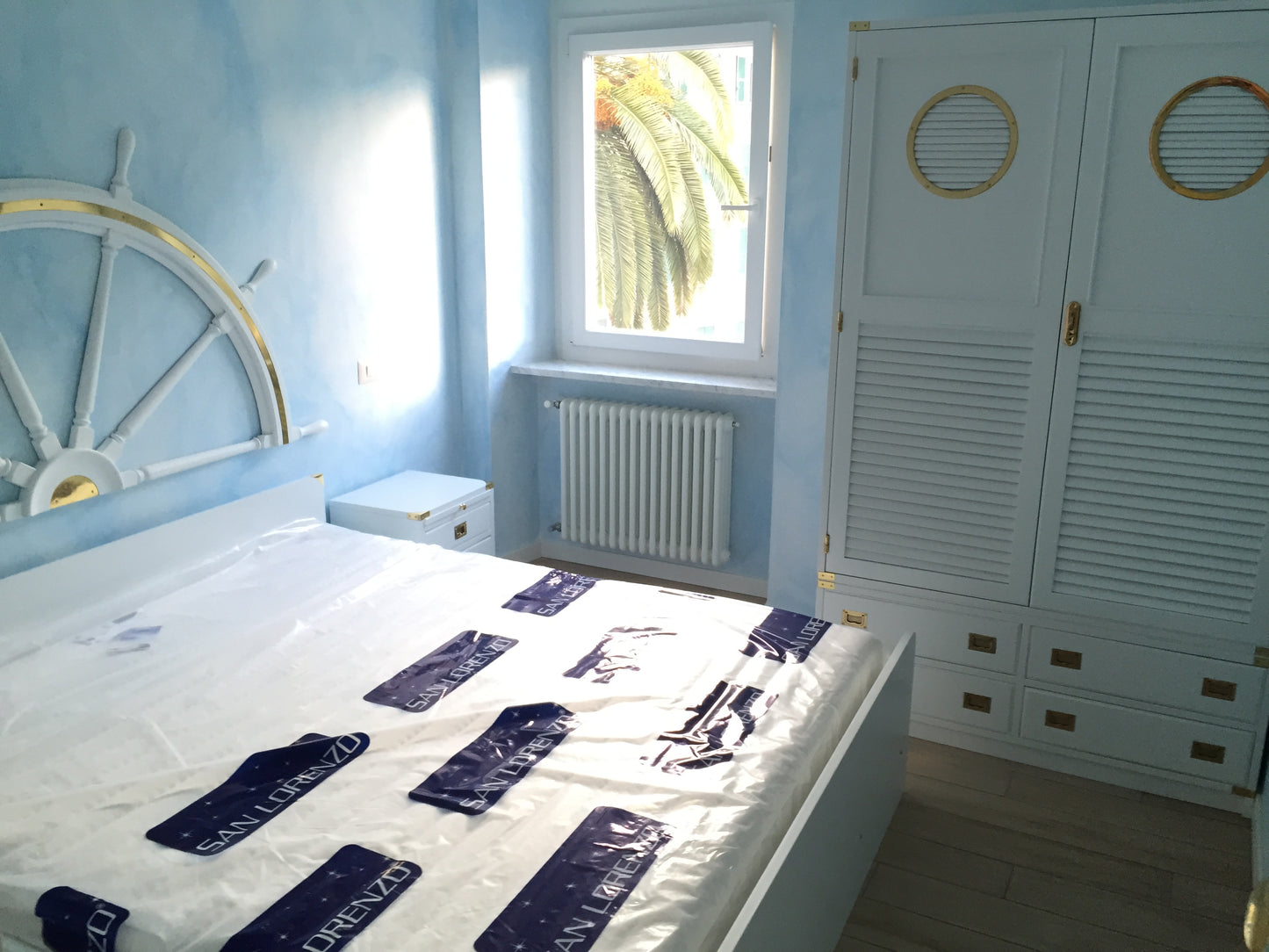 Letto matrimoniale stile marina collezione Bianco New Port made in Italy