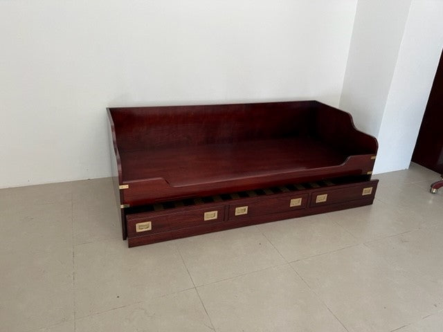 Letto cuccetta stile marina con secondo letto estraibile artigianale made in Italy