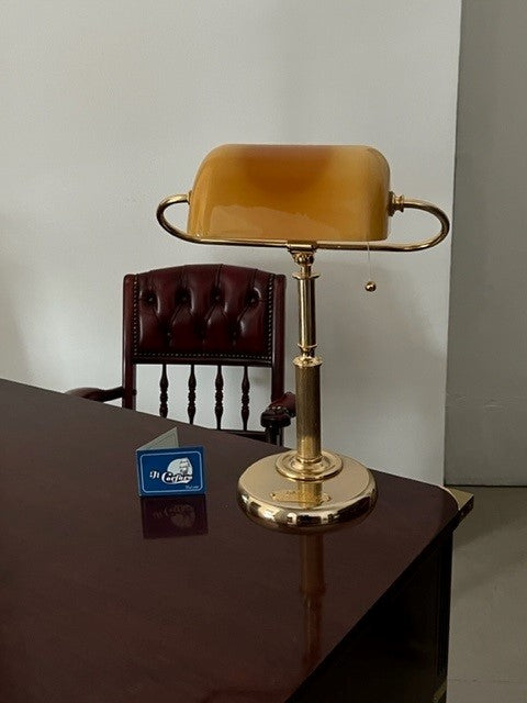 Lampada da scrivania stile marina artigianale collezione bagno oro made in Italy