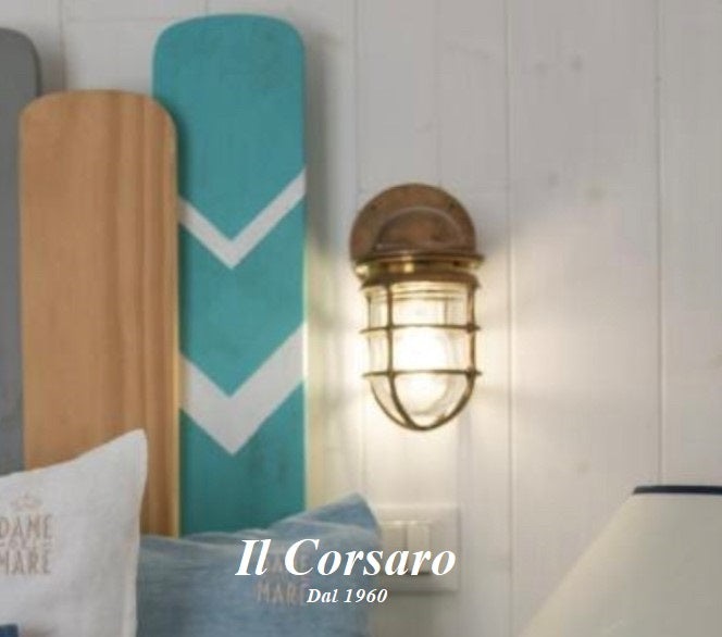 Lampada da parete originale di bordo primi del 900 da transatlantico Italiano