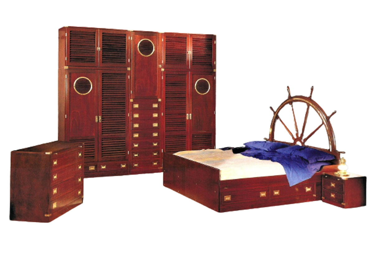 Letto matrimoniale artigianale stile marina made in italy