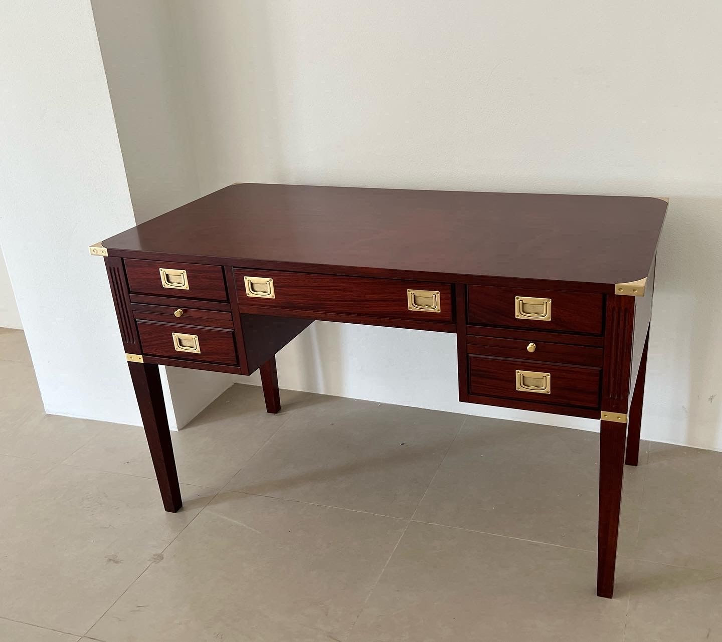 Scrivania a 5 cassetti stile marina made in italy