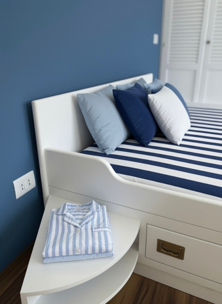 Letto Matrimoniale “Cabina Ammiraglia” – Collezione New Port Il Corsaro Stile Marina