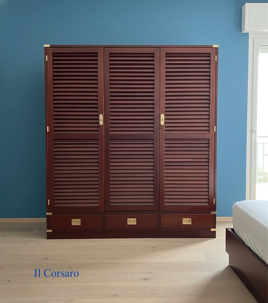 Armadio Stile marina modello tre sportelli e 3 cassetti Il Corsaro
