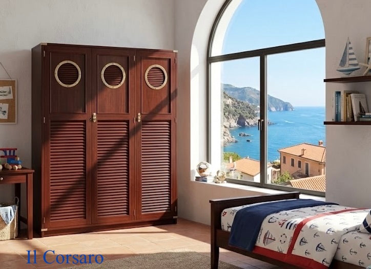 Armadio Stile Marina modello Il Corsaro a tre sportelli