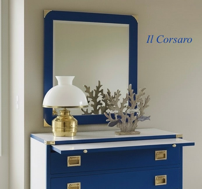 Stile Marina Linea Mediterraneo comò da camera cassettiera in mogano