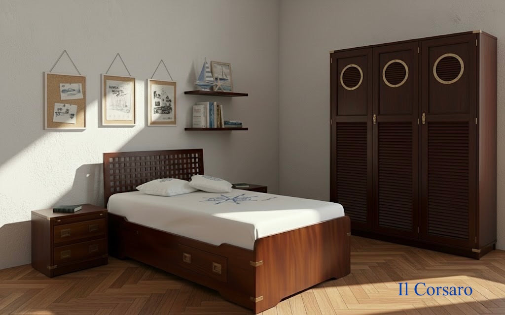 Armadio Stile Marina modello Il Corsaro a tre sportelli