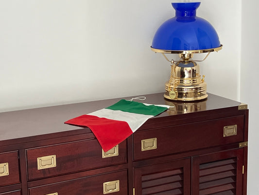 Lampada da Tavolo stile marina modello S. Louis in ottone bagno oro made in Italy