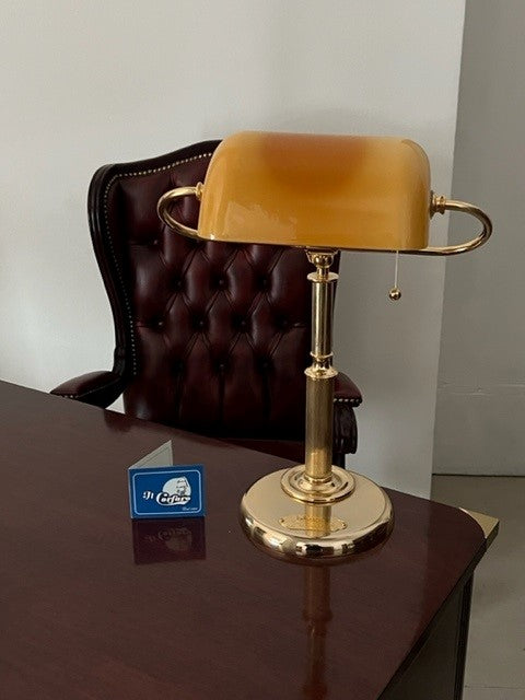 Lampada da scrivania stile marina artigianale collezione bagno oro made in Italy